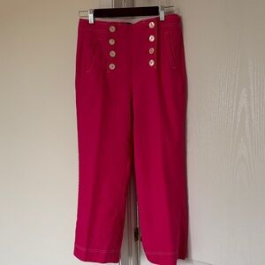 J. Crew Bright Fuchsia Sailor Crop Pants